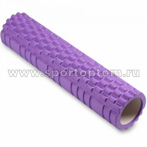 Ролик массажный для йоги INDIGO PVC (Валик для спины) IN187 61*14 см Фиолетовый