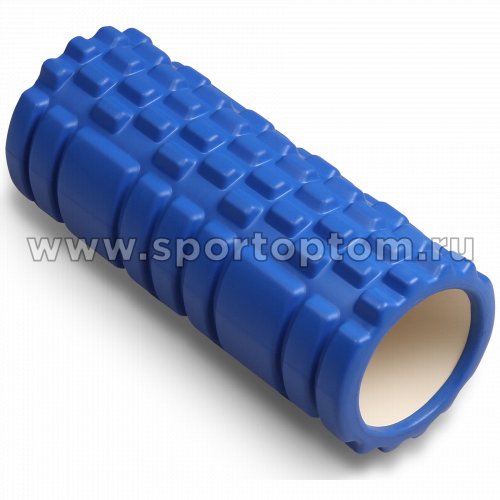 Ролик массажный для йоги INDIGO PVC (Валик для спины) IN077 33*14 см Синий