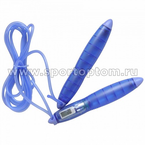 Скакалка INDIGO  ПВХ  со счетчиком пластиковые ручки 97139 IR  2,75 м Синий