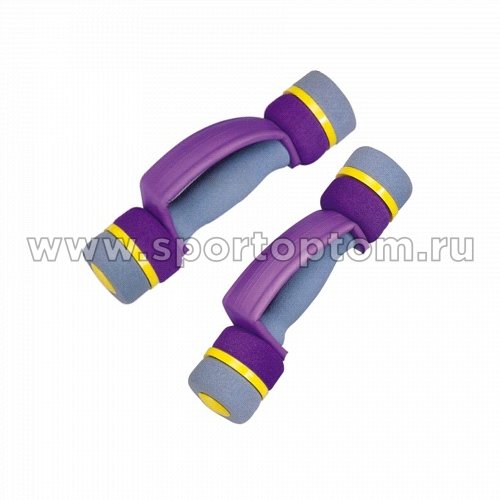 Гантели неопреновые Pro Supra  808 -PLB (4LB/PR) 1,0кг*2шт Фиолетово-серый