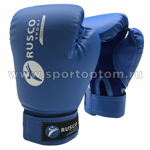 Перчатки боксёрские RUSCO SPORT и/к  RS-18 8 унций Синий