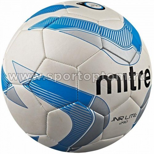 Мяч футбольный №4  MITRE JUNIOR LITE тренировочный (термопластичн.PU) BB 9005WKR Бело-голубо-серый