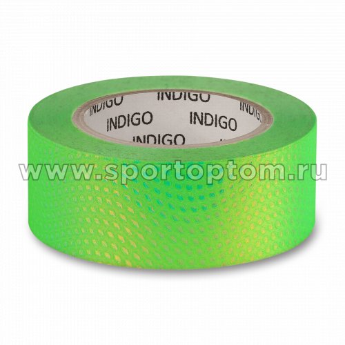 Обмотка для обруча на подкладке INDIGO SNAKE IN303 20мм*14м Зелено-золотистый
