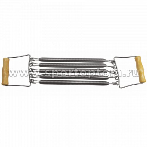 Эспандер плечевой  5 пружин деревянные ручки ST007 60 см