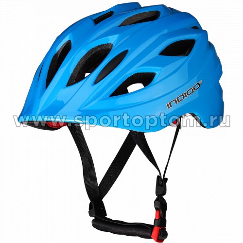 Шлем велосипедный детский INDIGO 16 вентиляционных отверстий IN073 51-55см Синий