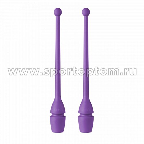 Булавы для художественной гимнастики вставляющиеся обрезиненные цельнолитые HAYA INDIGO  SM-403 36 см Фиолетовый