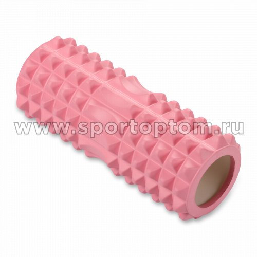 Ролик массажный для йоги INDIGO PVC (Валик для спины) IN267 33*14 см Розовый