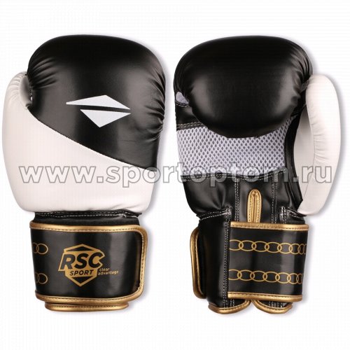 Перчатки боксёрские RSC PU  BF BX 012 8 унций Бело-черный