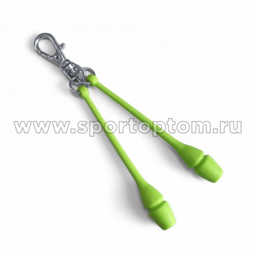 Сувенир брелок булавы для художественной гимнастики INDIGO (10шт) SM-442 8 см Салатовый
