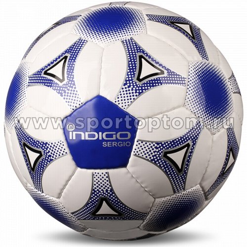 Мяч футбольный Футзал №4 INDIGO SERGIO тренировочный N006 Бело-Синий