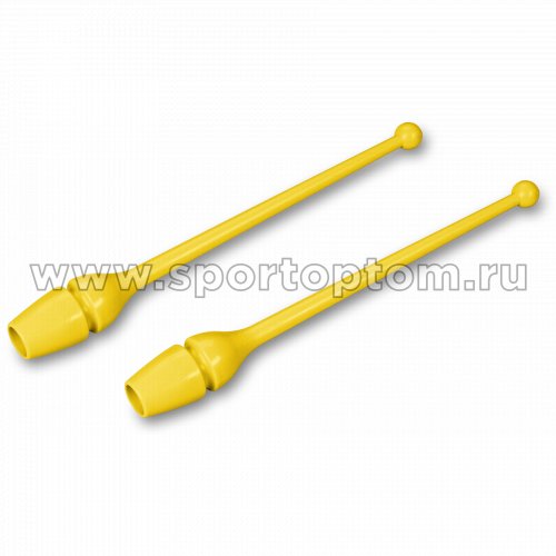 Булавы для художественной гимнастики INDIGO (термопластик) SM-352 36 см Желтый