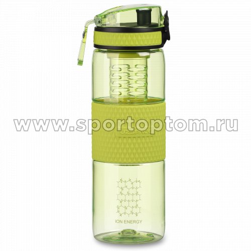 Бутылка для воды с нескользящей вставкой, колбой,сеточкой  UZSPACE   тритан  5061 700 мл Зеленый