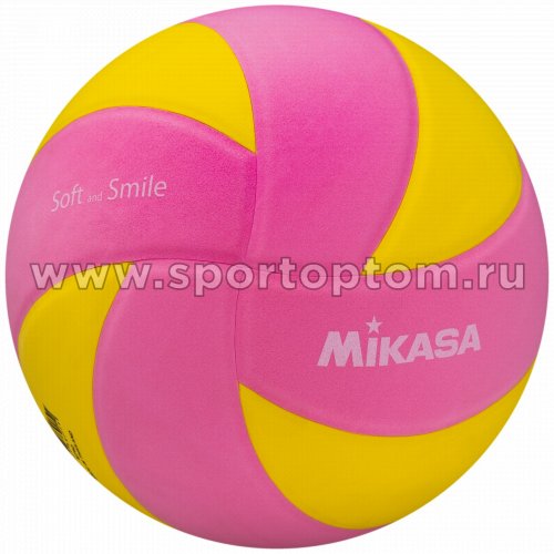 Мяч волейбольный MIKASA любительский клееный SKV5-YP Желто-Розовый