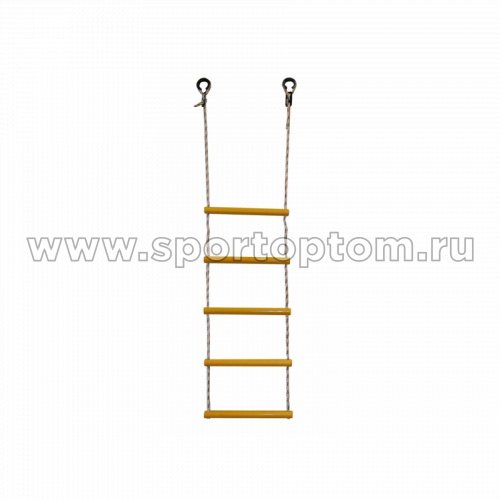 Веревочная лестница 5 перекладин ЛВ5-2-3 150 см Желтый