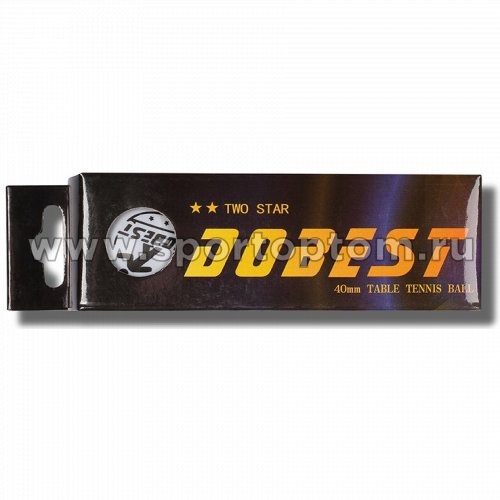 Шарики для настольного тенниса DOBEST 2 звезды 3шт 01-BA 40 мм Белый