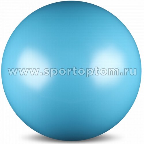 Мяч для художественной гимнастики силикон Металлик 300 г AB2803 15 см Голубой