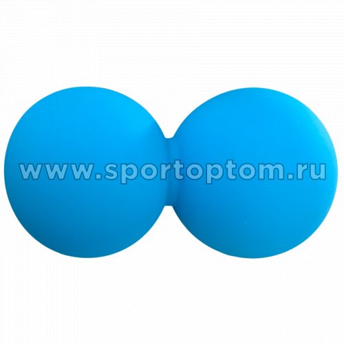 Мячик массажный двойной для йоги INDIGO силикон IN193 12,6*6,3 см Синий 