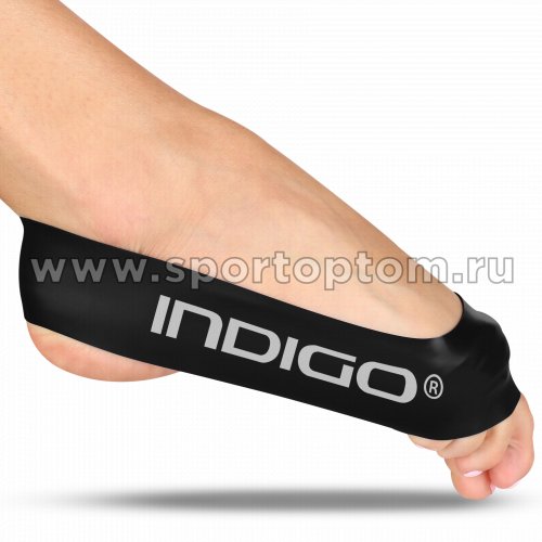 Лента для растяжки стопы INDIGO SUPER HEAVY  IN387 46*5*0.09 см Черный