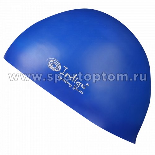 Шапочка для плавания силиконовая INDIGO Стартовая 3Dформа  IN085 Синий