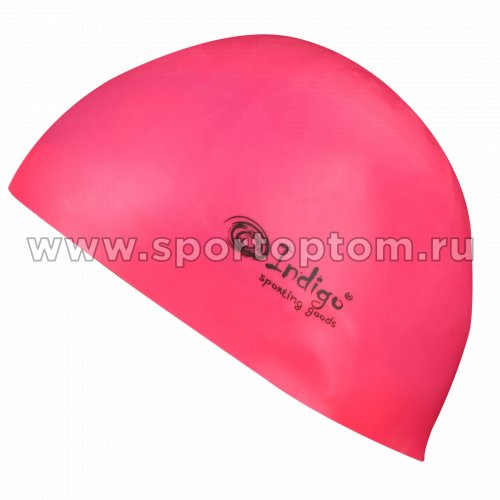 Шапочка для плавания силиконовая INDIGO Стартовая 3Dформа  IN085 Розовый металлик