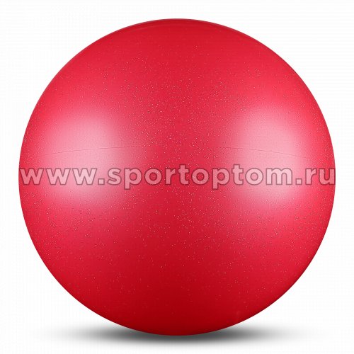 Мяч для художественной гимнастики силикон Металлик 300 г AB2803B 15 см Розовый с блестками