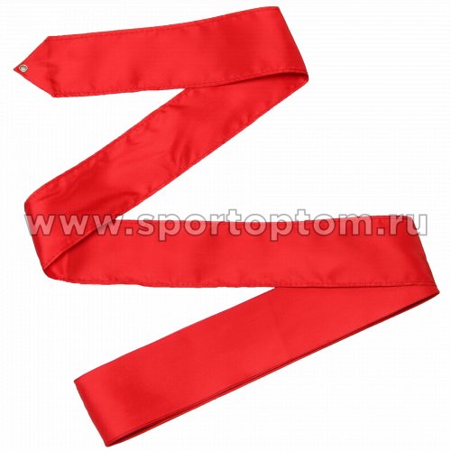 Лента гимнастическая без палочки СЕ1 6,0 м Красный
