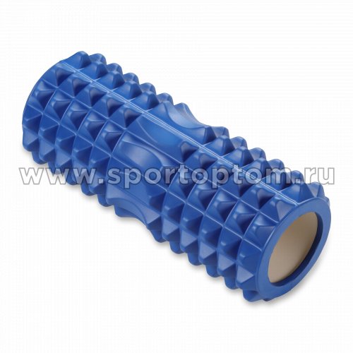 Ролик массажный для йоги INDIGO PVC (Валик для спины) IN267 33*14 см Синий 