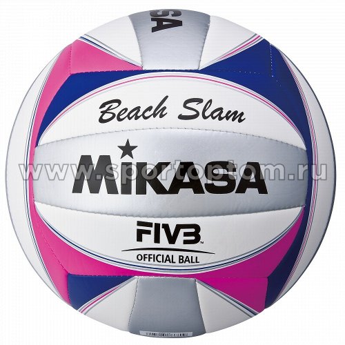 Мяч волейбольный MIKASA  пляжный машинная сшивка VXS-12 Бело-серо-розовый