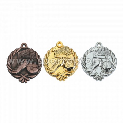 Медали INDIGO Футбол d48мм к-т 3шт: золото, серебро, бронза 480001 ZS                 48 мм