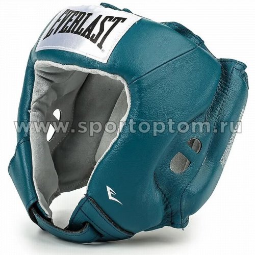 Шлем боксерский EVERLAST USA Boxing натуральная кожа  610406U L Бирюзовый