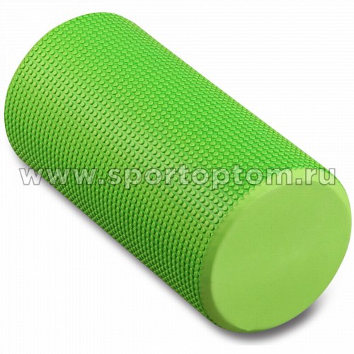 Ролик массажный для йоги INDIGO Foam roll (Валик для спины) IN045 30*15 см Зеленый