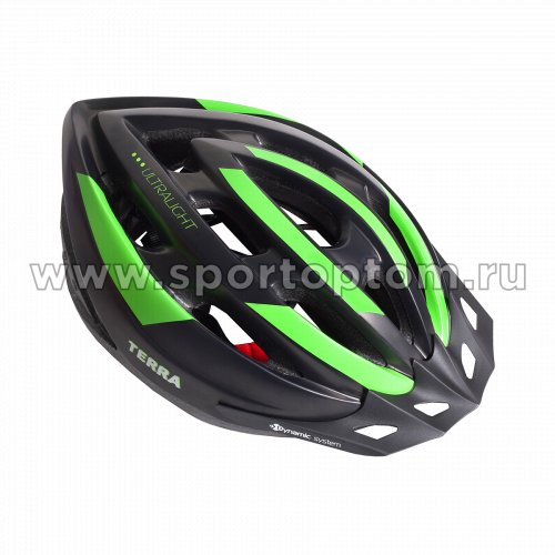 Вело Шлем взрослый, 19 вент. отверстий VSH 23 58-61 Черно-зеленый