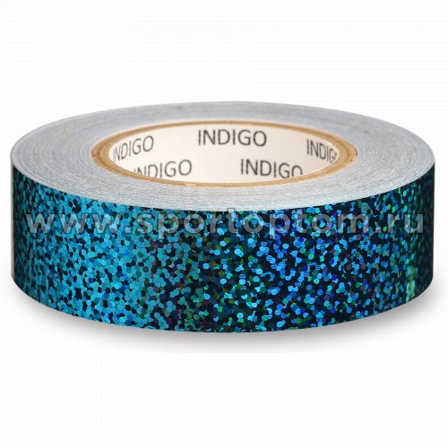 Обмотка для обруча на подкладке INDIGO CRYSTAL IN139 20мм*14м Голубой