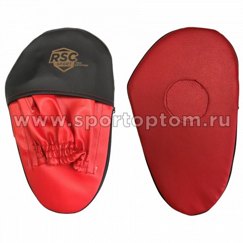 Лапы боксерские прямые большие RSC COMBAT и/к(пара) RSC010 34*19*4 см Красно-черный