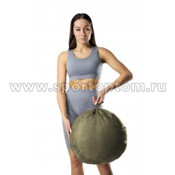 Подушка для йоги и медитации круглая SM-430 зеленый мох 3