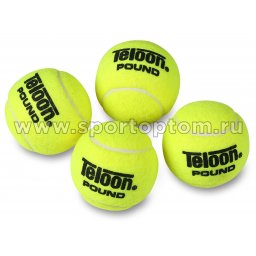 Мяч для большого тенниса TELOON (4 шт в тубе) тренировочный Pount-TOUR 828Т Р4 (1)