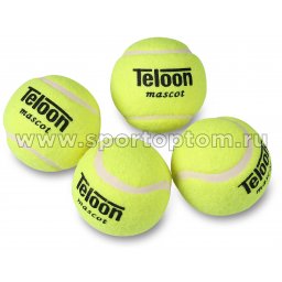 Мяч для большого тенниса TELOON (4 шт в тубе) тренировочный Стандарт 801Т Р4 (1)