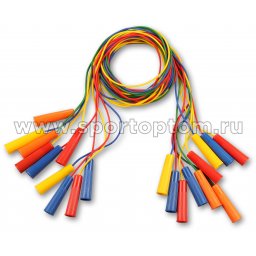 Скакалка цветной шнур пластиковые ручки KO-205 (2)