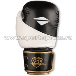 Перчатки боксёрские RSC PU BF BX 012 Бело-черный (1)
