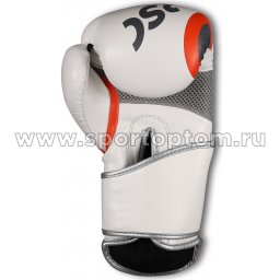 Перчатки боксёрские RSC PU 2t c 3D фактурой 2018-3 Бело-серо-оранж (3)