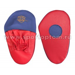 Лапа боксерская прямая малая RSC COMBAT и/к(пара) RSC009 28*17*4 см Красно-синий