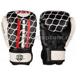 Перчатки боксёрские RSC MATURE PU DX  SB-16-1601 6 унций Черно-бело-красный