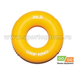Эспандер кистевой кольцо GO DO 13.6кг HQ-DD-30LB 7,5 см Желтый