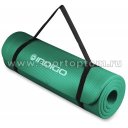 Коврик для йоги и фитнеса INDIGO NBR IN229 Темно-Зеленый (3)