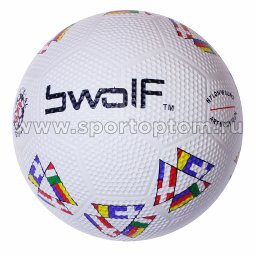 Мяч резиновый футбольный BWOLF № 5 5306 TFR                  Бело-Синий