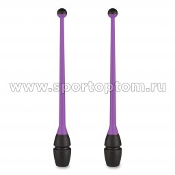 Булавы для художественной гимнастики вставляющиеся INDIGO IN018 41 см Фиолетово-черный