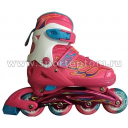 Роликовые коньки раздвижные SWAN TE-281 38-41 Бело-розовый