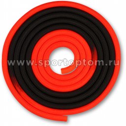 Скакалка для художественной гимнастики утяжеленная двухцветная INDIGO IN166 3 м Красно-черный