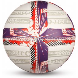 Мяч футбольный №5 INDIGO SPARK тренировочный IN158 Бело-фиолетово-красный (2)