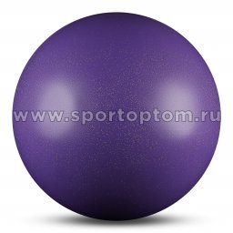 Мяч для художественной гимнастики силикон Металлик 300 г AB2803B Сиреневый с блестками
